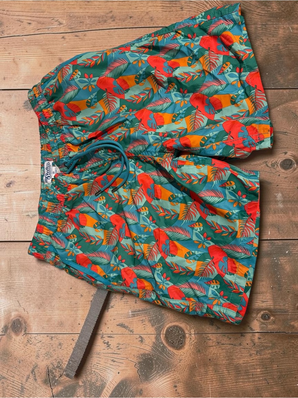 Men's Teal Tropical Parrot Hybrid Shorts